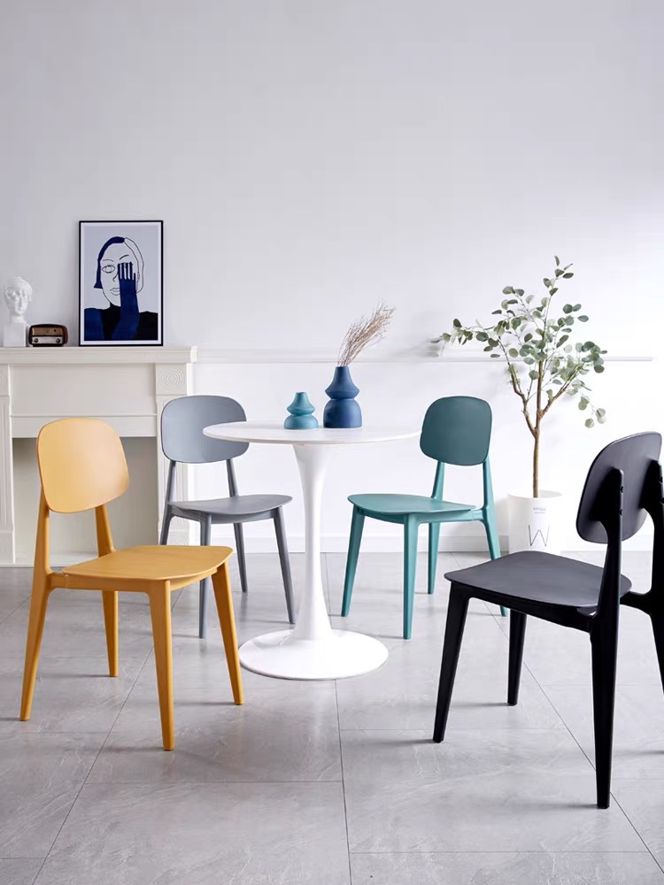 Dining room Furniture chair modern leisure design plastic chair for restaurant插图4